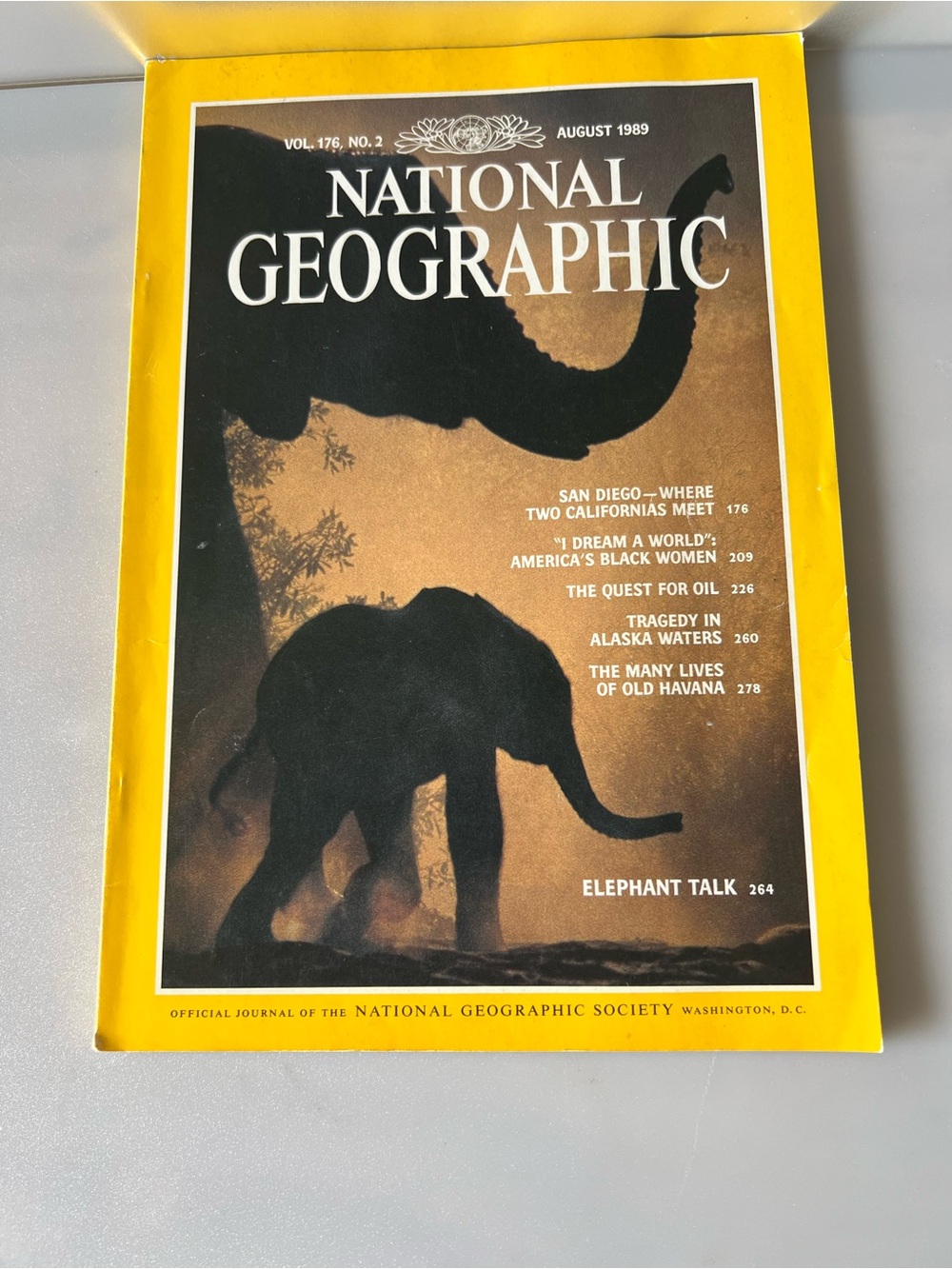 National Geographic magazine from August 1989
